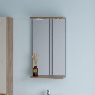 Зеркало с подсветкой Бриклаер Кристалл 4627125416811 40 см дуб гранж табачный